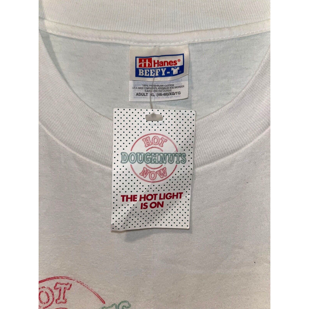 Krispy Kreme Vintage “The Hot Light Is On” Las Vegas T-Shirt NWT Mens XL Hanes - Picture 7 of 11